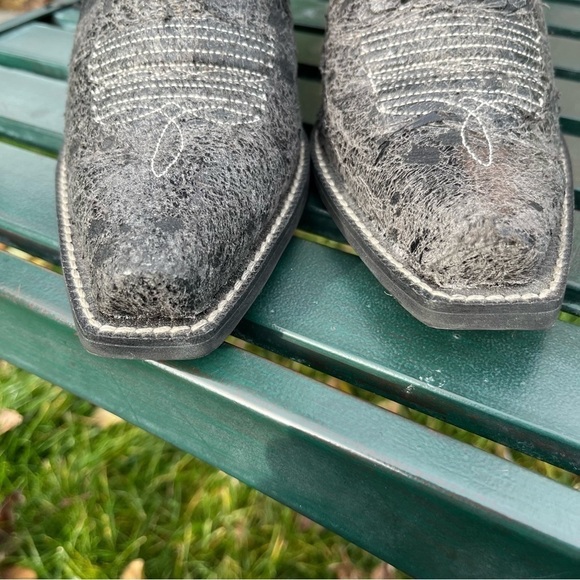 Ariat Side Saddle Punchy Distressed Cowboy Boots - Picture 5 of 16